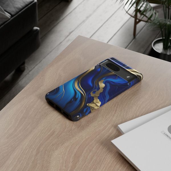 Royal Blue and Gold iPhone | Samsung | Samsung Galaxy | Google Pixel - Cell Phone Tough Cases - Image 148