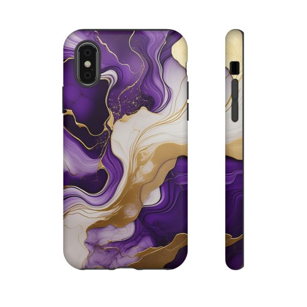 Purple and Gold 2 iPhone | Samsung | Samsung Galaxy | Google Pixel - Cell Phone Tough Cases - Image 10