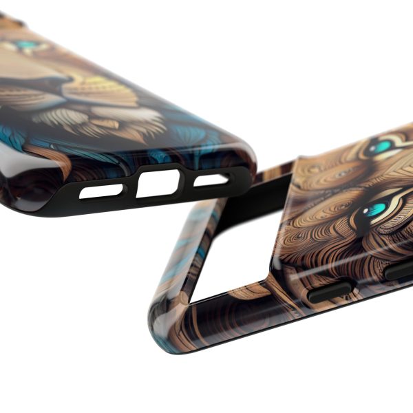 Wood Lion Art iPhone | Google Pixel - Cell Phone Tough Cases - Image 129