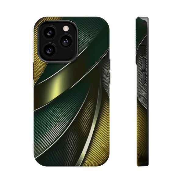 Green and Yellow Carbon Custom Magnetic Tough Case for iPhone - Dual Layer Protection with MagSafe® Compatibility - Matte or Glossy Finish - Image 66