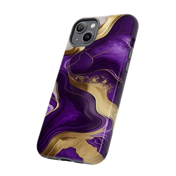 Purple and Gold iPhone | Samsung | Samsung Galaxy | Google Pixel - Cell Phone Tough Cases - Image 106