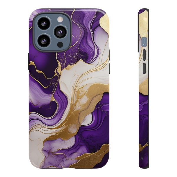 Purple and Gold 2 iPhone | Samsung | Samsung Galaxy | Google Pixel - Cell Phone Tough Cases - Image 45