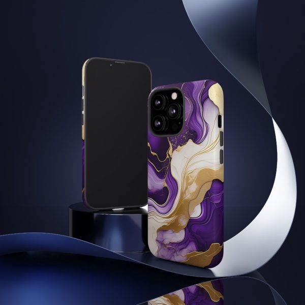 Purple and Gold 2 iPhone | Samsung | Samsung Galaxy | Google Pixel - Cell Phone Tough Cases - Image 44