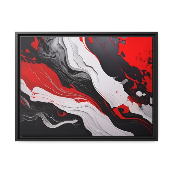 Red and Black Abstract 3 Matte Canvas, Black Frame - Image 17