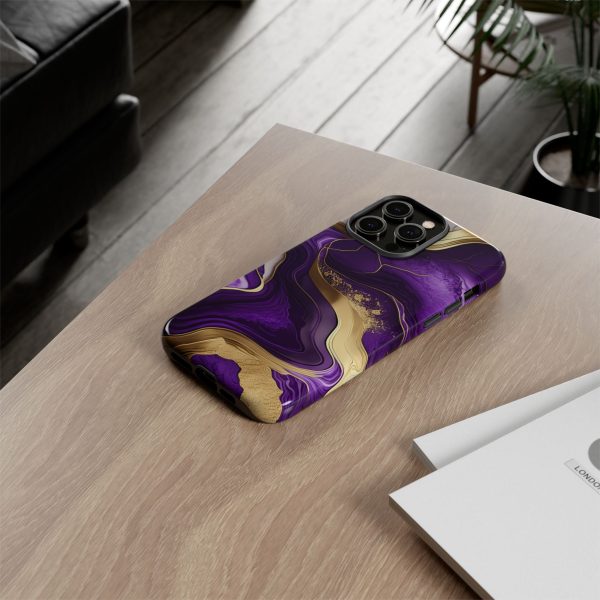 Purple and Gold iPhone | Samsung | Samsung Galaxy | Google Pixel - Cell Phone Tough Cases - Image 116