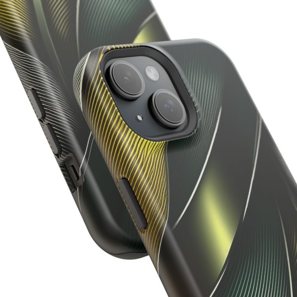 Green and Yellow Carbon Custom Magnetic Tough Case for iPhone - Dual Layer Protection with MagSafe® Compatibility - Matte or Glossy Finish - Image 88