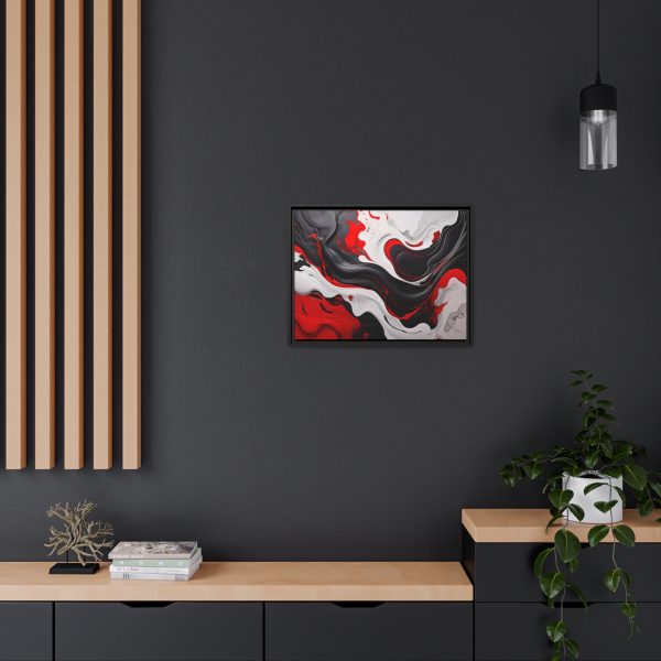 Red and Black Abstract 2 Matte Canvas, Black Frame - Image 20