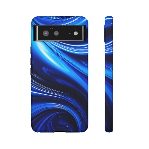 Royal Blue Wave iPhone | Samsung | Samsung Galaxy | Google Pixel - Cell Phone Tough Cases - Image 67