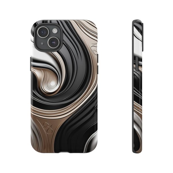 Black and Gold iPhone | Samsung | Samsung Galaxy | Google Pixel - Cell Phone Tough Cases - Image 167