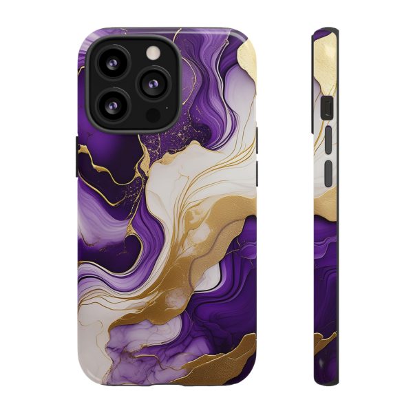 Purple and Gold 2 iPhone | Samsung | Samsung Galaxy | Google Pixel - Cell Phone Tough Cases - Image 41