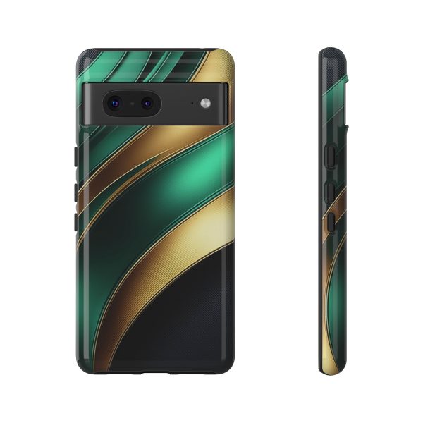 Green and Gold iPhone | Samsung | Samsung Galaxy | Google Pixel - Cell Phone Tough Cases - Image 145