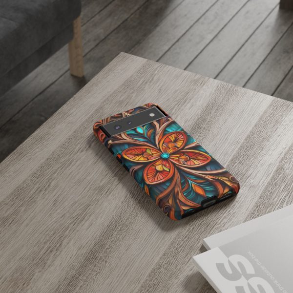 Wood Grain Flower iPhone | Samsung | Samsung Galaxy | Google Pixel - Cell Phone Tough Cases - Image 68