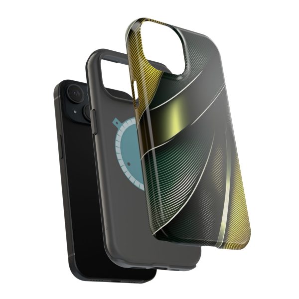 Green and Yellow Carbon Custom Magnetic Tough Case for iPhone - Dual Layer Protection with MagSafe® Compatibility - Matte or Glossy Finish - Image 82