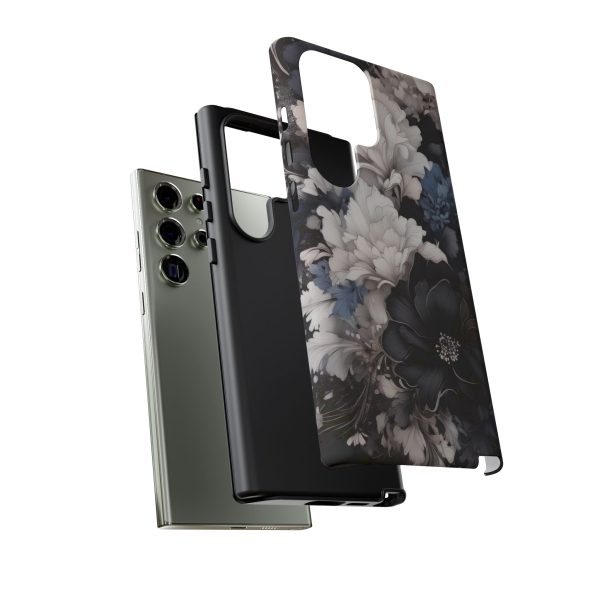 Black and White Flowers iPhone | Samsung | Samsung Galaxy | Google Pixel - Cell Phone Tough Cases - Image 143