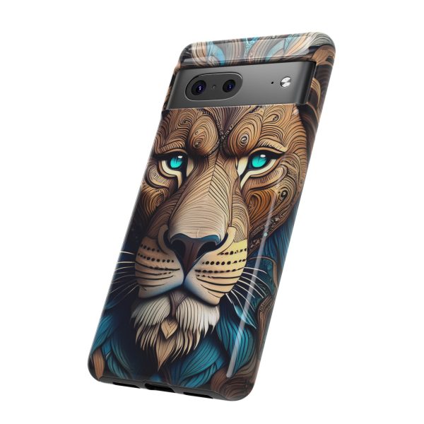 Wood Lion Art iPhone | Google Pixel - Cell Phone Tough Cases - Image 78