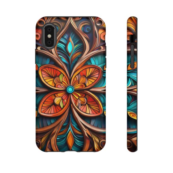 Wood Grain Flower iPhone | Samsung | Samsung Galaxy | Google Pixel - Cell Phone Tough Cases - Image 6