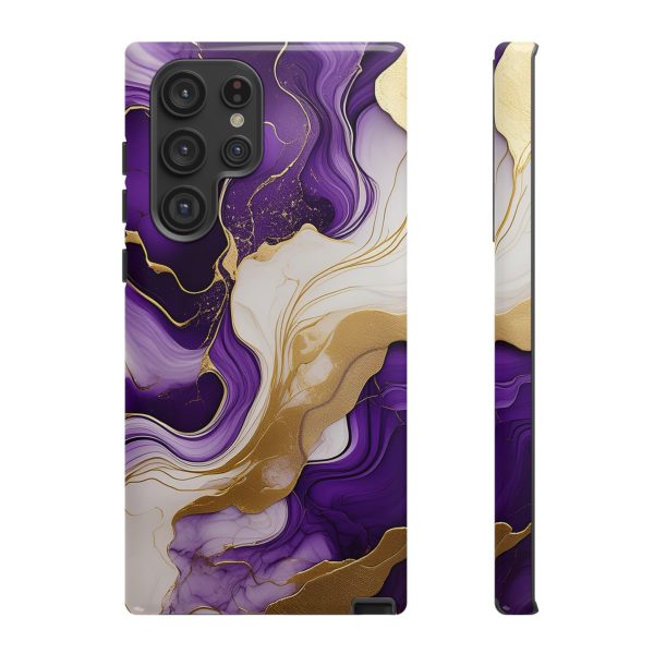 Purple and Gold 2 iPhone | Samsung | Samsung Galaxy | Google Pixel - Cell Phone Tough Cases - Image 85