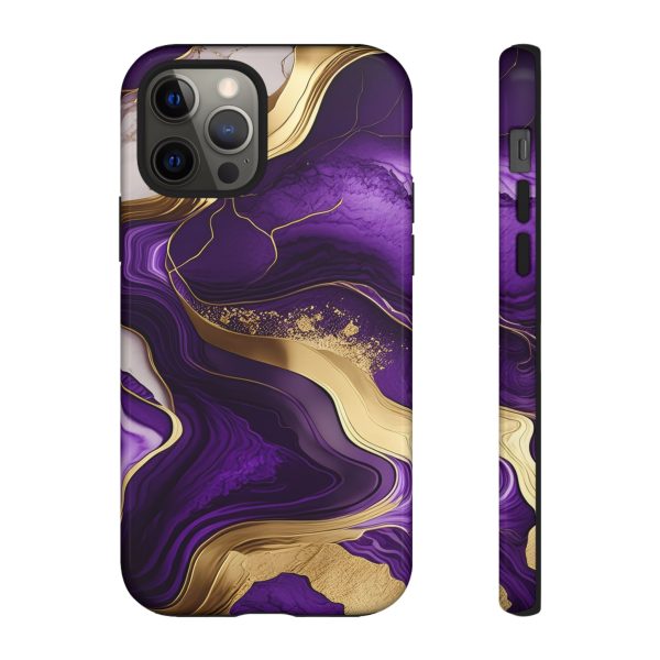 Purple and Gold iPhone | Samsung | Samsung Galaxy | Google Pixel - Cell Phone Tough Cases - Image 33