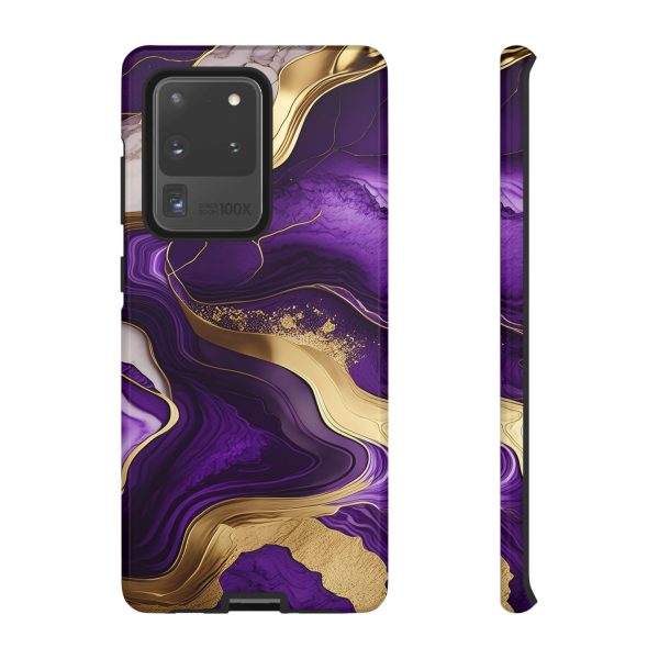 Purple and Gold iPhone | Samsung | Samsung Galaxy | Google Pixel - Cell Phone Tough Cases - Image 27