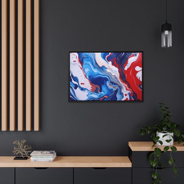 Red White and Blue TS1 Marble Matte Canvas, Black Frame - Image 32