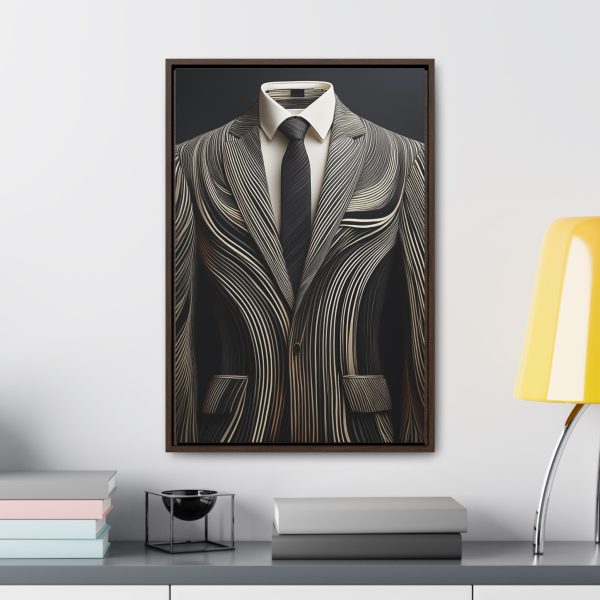 Black Suit Abstract Gallery Canvas Wraps, Vertical Frame - Image 19