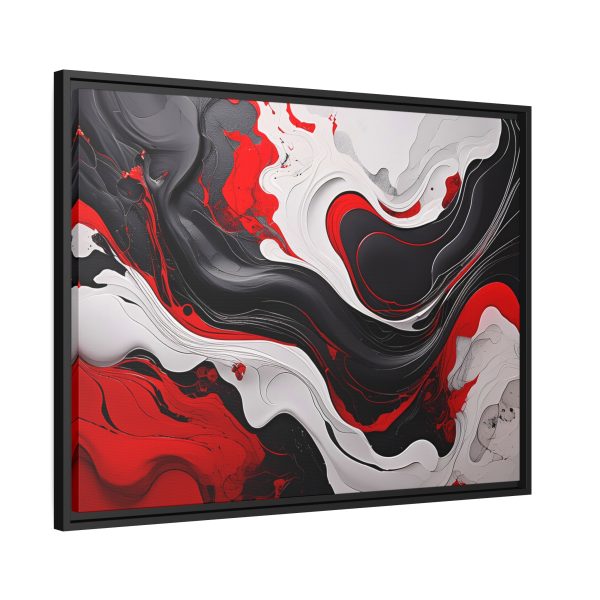 Red and Black Abstract 2 Matte Canvas, Black Frame - Image 26