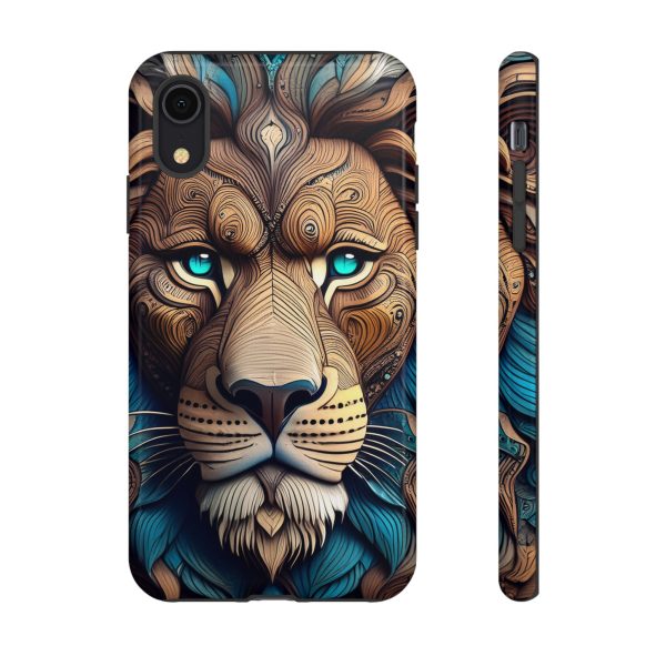 Wood Lion Art iPhone | Google Pixel - Cell Phone Tough Cases - Image 7