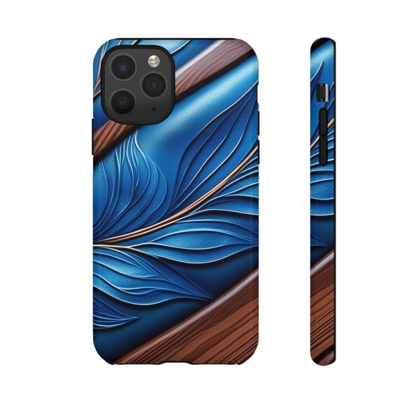 Blue Leather iPhone | Samsung | Samsung Galaxy | Google Pixel - Cell Phone Tough Cases - Image 21