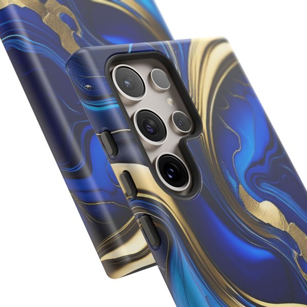 Royal Blue and Gold iPhone | Samsung | Samsung Galaxy | Google Pixel - Cell Phone Tough Cases - Image 211