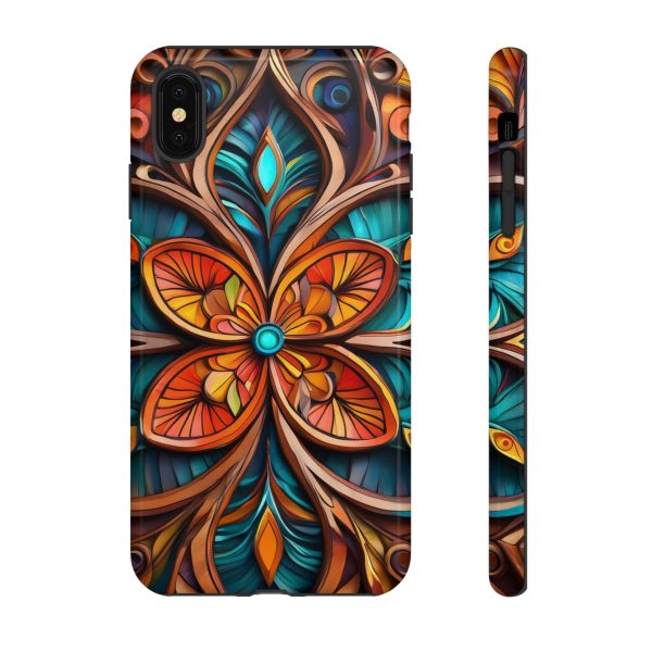 Wood Grain Flower iPhone | Samsung | Samsung Galaxy | Google Pixel - Cell Phone Tough Cases - Image 11