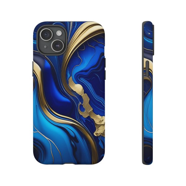 Royal Blue and Gold iPhone | Samsung | Samsung Galaxy | Google Pixel - Cell Phone Tough Cases - Image 170