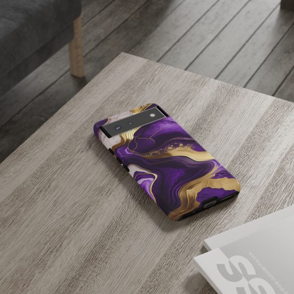 Purple and Gold iPhone | Samsung | Samsung Galaxy | Google Pixel - Cell Phone Tough Cases - Image 66