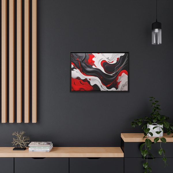 Red and Black Abstract 2 Matte Canvas, Black Frame - Image 24