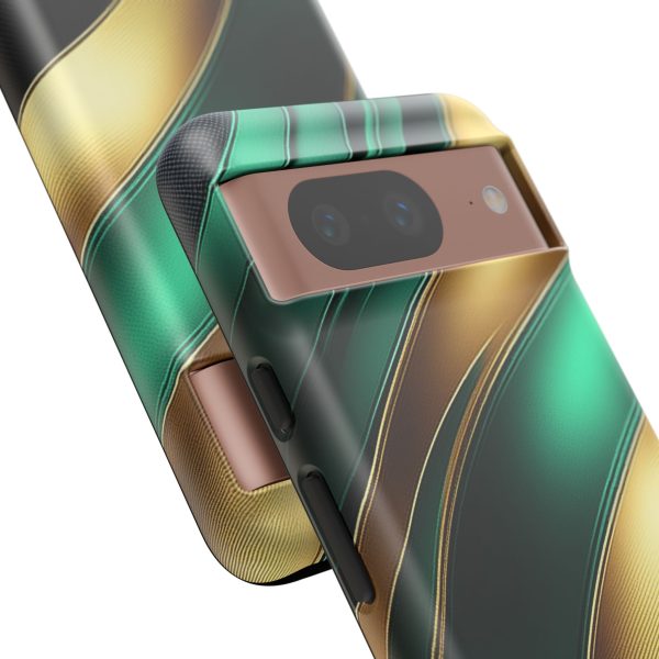 Green and Gold iPhone | Samsung | Samsung Galaxy | Google Pixel - Cell Phone Tough Cases - Image 231