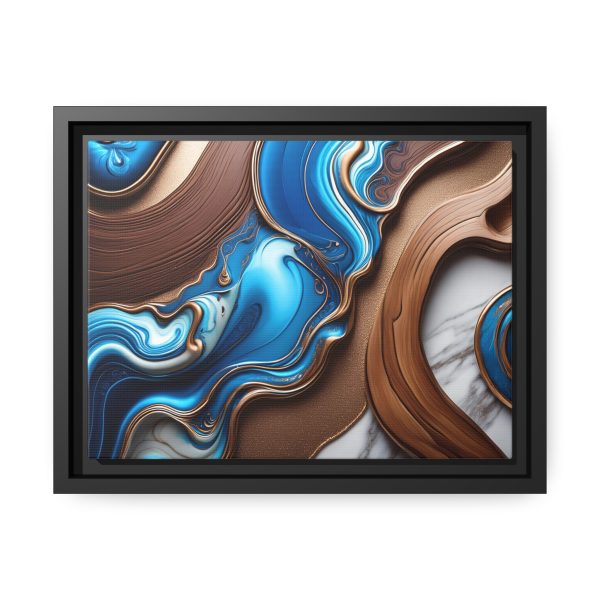 Abstract Wood 3 Matte Canvas, Black Frame