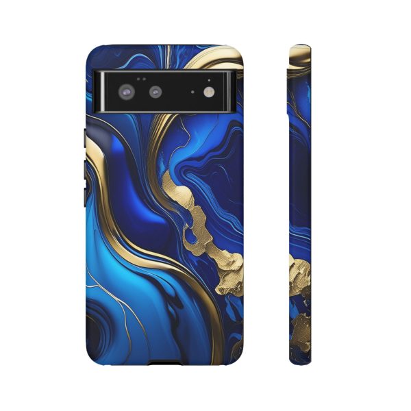 Royal Blue and Gold iPhone | Samsung | Samsung Galaxy | Google Pixel - Cell Phone Tough Cases - Image 67