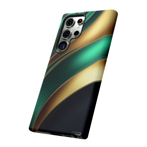 Green and Gold iPhone | Samsung | Samsung Galaxy | Google Pixel - Cell Phone Tough Cases - Image 142