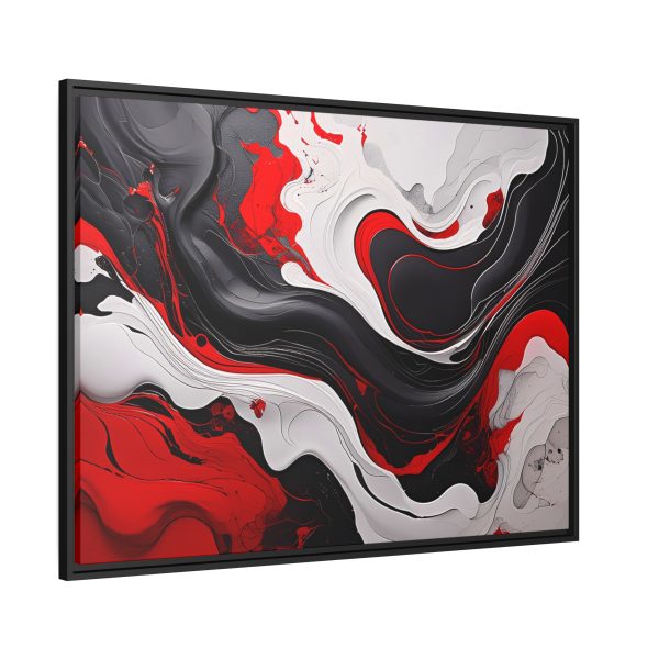 Red and Black Abstract 2 Matte Canvas, Black Frame - Image 34