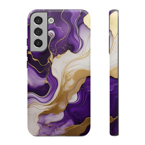 Purple and Gold 2 iPhone | Samsung | Samsung Galaxy | Google Pixel - Cell Phone Tough Cases - Image 83