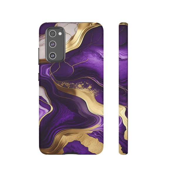 Purple and Gold iPhone | Samsung | Samsung Galaxy | Google Pixel - Cell Phone Tough Cases - Image 71