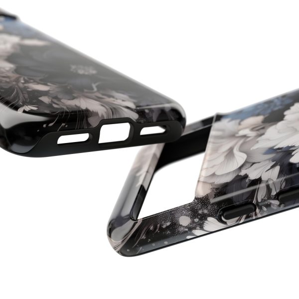 Black and White Flowers iPhone | Samsung | Samsung Galaxy | Google Pixel - Cell Phone Tough Cases - Image 227