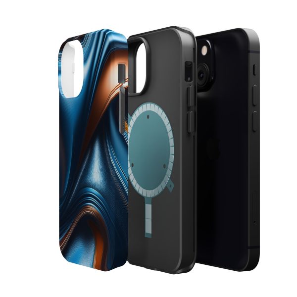 Teal Carbon Custom Magnetic Tough Case for iPhone - Dual Layer Protection with MagSafe® Compatibility - Matte or Glossy Finish - Image 57