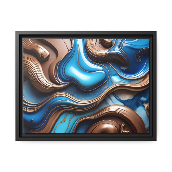 Abstract Wood Matte Canvas, Black Frame - Image 9