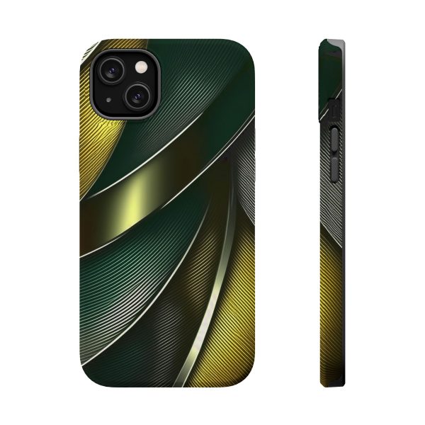 Green and Yellow Carbon Custom Magnetic Tough Case for iPhone - Dual Layer Protection with MagSafe® Compatibility - Matte or Glossy Finish - Image 26