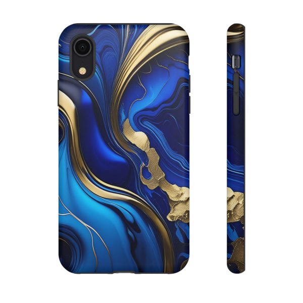 Royal Blue and Gold iPhone | Samsung | Samsung Galaxy | Google Pixel - Cell Phone Tough Cases - Image 8