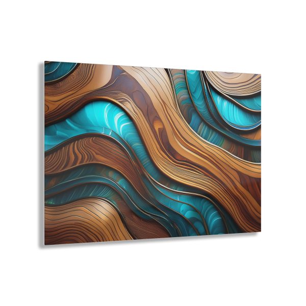 Teal and Wood Grain Acrylic Prints - Image 21