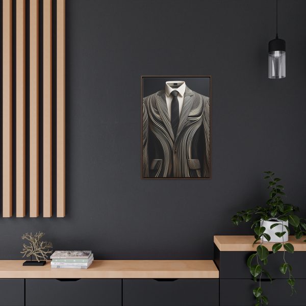 Black Suit Abstract Gallery Canvas Wraps, Vertical Frame - Image 30