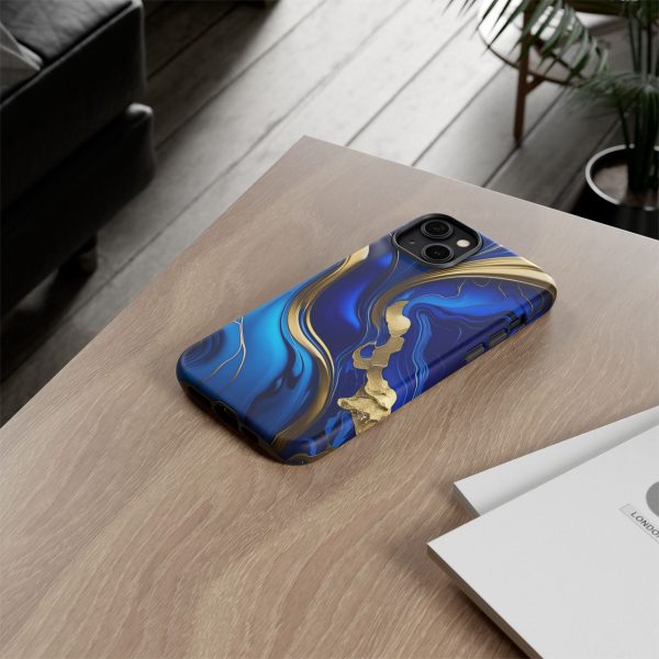 Royal Blue and Gold iPhone | Samsung | Samsung Galaxy | Google Pixel - Cell Phone Tough Cases - Image 112