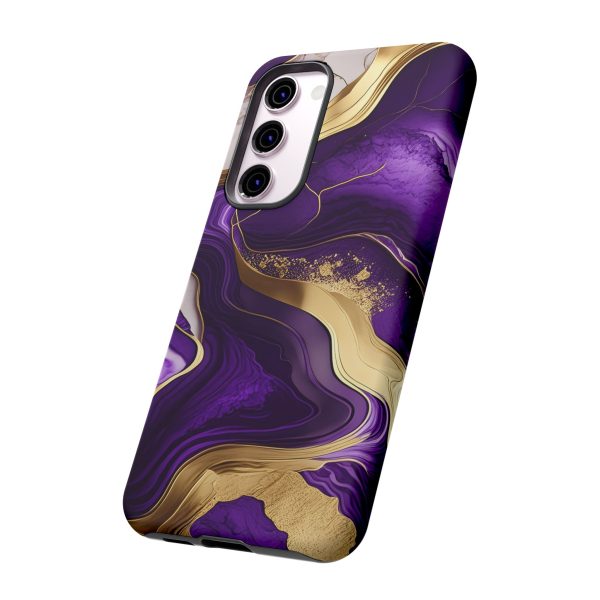 Purple and Gold iPhone | Samsung | Samsung Galaxy | Google Pixel - Cell Phone Tough Cases - Image 134