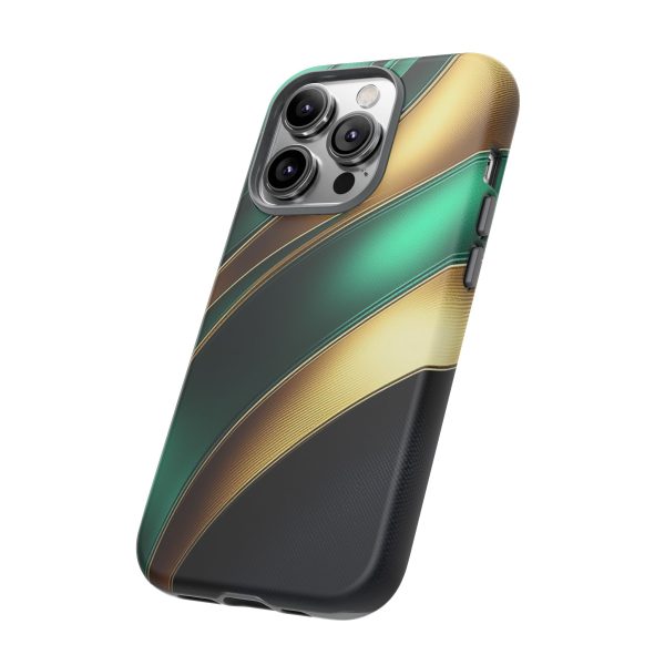 Green and Gold iPhone | Samsung | Samsung Galaxy | Google Pixel - Cell Phone Tough Cases - Image 102